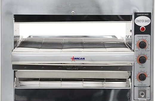 11387 14 Inch Wide Conveyor Belt Adjustable Heat and Speed Stainless Steel Infrared Baking Commercial Kitchen Toaster Oven