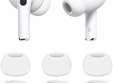 3 Pairs Compatible with AirPods Pro 1st 2nd Ear Tips Buds, Extra Small Size Replacement Silicone Rubber Eartips Earbuds Gel Accessories Compatible with AirPods Pro 2 and 1st - XS White