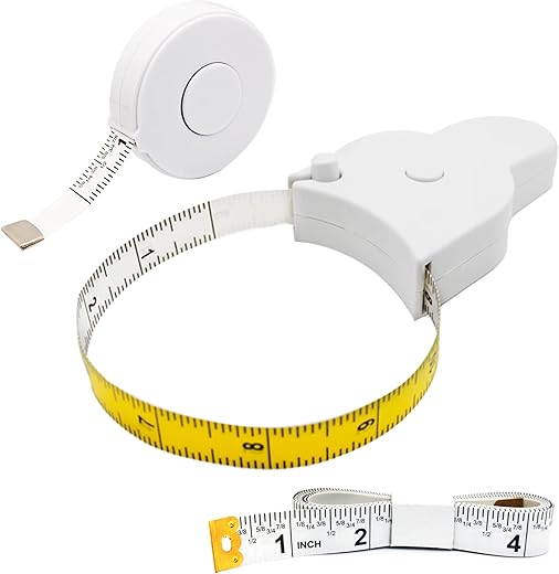 3 Piece Measuring Tape for Body Kit - Automatic Telescopic 80 Inch Tape Measure Body Measuring Tape for Weight Loss, Muscle Gain - Metric Body Measure Tape Retractable & Self-Tightening