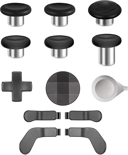 Accessories for Xbox Elite Controller Series 2-13 in 1 Replacement Paddles Thumbsticks Joystick Analog Sticks Parts Repair Kit Component Set with 2 D-Pads, 1 Tool