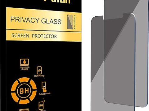 Ailun Privacy Screen Protector for iPhone 14 / iPhone 13 / iPhone 13 Pro [6.1 Inch] 2 Pack Anti Spy Private Tempered Glass Anti-Scratch Case Friendly [Not for iPhone 13 Pro Max] [2 Pack]