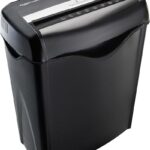 Amazon Basics 6 Sheet Cross Cut Paper and Credit Card Home Office Shredder with 3.8 Gallon Bin, Black