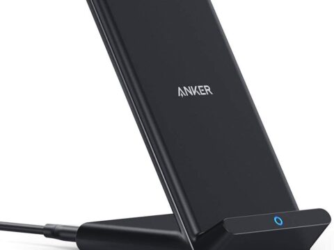 Anker 313 Wireless Charging Stand, Qi-Certified for iPhone 16/16 Pro/16 Pro Max/15/14/13, 10W Fast Charging for Galaxy S23/S22/S21 (No AC Adapter)