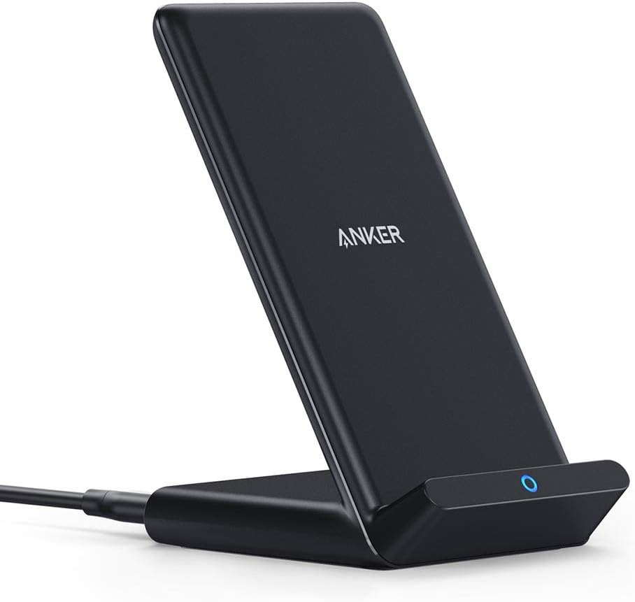 Anker 313 Wireless Charging Stand, Qi-Certified for iPhone 16/16 Pro/16 Pro Max/15/14/13, 10W Fast Charging for Galaxy S23/S22/S21 (No AC Adapter)