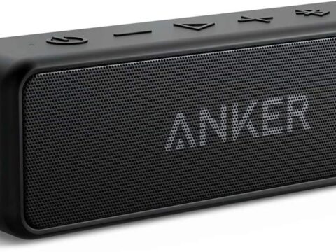 Anker Soundcore 2 Portable Bluetooth Speaker with IPX7 Waterproof, 24-Hour Playtime, Wireless Stereo Pairing, 12W Stereo Sound, Bluetooth 5, Bassup, Speaker for Home, Shower, Outdoors, Travel