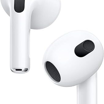 Apple AirPods (3rd Generation) Wireless Earbuds with MagSafe Charging Case. Spatial Audio, Sweat and Water Resistant, Up to 30 Hours of Battery Life. Bluetooth Headphones for iPhone