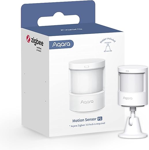 Aqara Motion Sensor P1, Requires AQARA HUB, 5-Year Battery Life, Configurable Detection Timeout, for Alert System and Automations, Compatible with HomeKit, Alexa, IFTTT