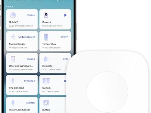 Aqara Wireless Mini Switch, Requires AQARA HUB, Not Support Third Party Hubs, Zigbee Connection, Versatile 3-Way Control Button for Smart Home Devices, Compatible with Apple HomeKit, Works with IFTTT