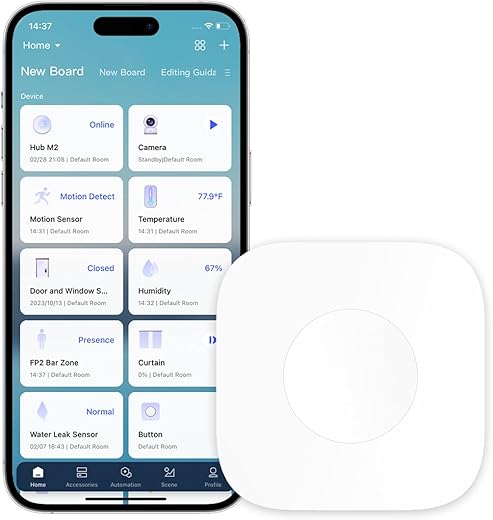 Aqara Wireless Mini Switch, Requires AQARA HUB, Not Support Third Party Hubs, Zigbee Connection, Versatile 3-Way Control Button for Smart Home Devices, Compatible with Apple HomeKit, Works with IFTTT