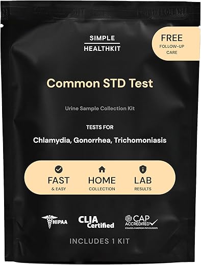 At-Home Common STD Test Kit for Chlamydia, Gonorrhea & Trichomoniasis - Tests for 3 Most Common STDs - STD Test Kit - Free Follow-Up Care & Fast Lab Results