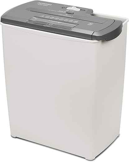 Aurora AS810SD 8-Sheet Strip-Cut Paper, CD and Credit Card Shredder Basket