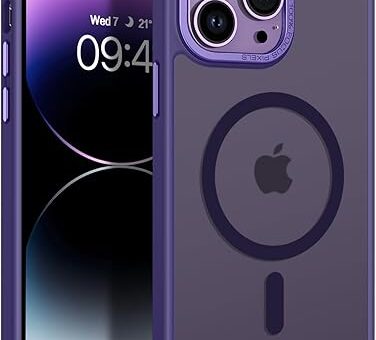 BENTOBEN Magnetic for iPhone 14 Pro Case [Compatible with Magsafe] Translucent Matte 14 Pro Phone Case Slim Thin Shockproof Women Men Girls Boys Protective Cover Cases for iPhone14 Pro, Dark Purple