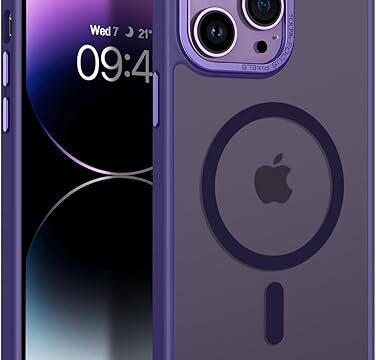 BENTOBEN Magnetic for iPhone 14 Pro Case [Compatible with Magsafe] Translucent Matte 14 Pro Phone Case Slim Thin Shockproof Women Men Girls Boys Protective Cover Cases for iPhone14 Pro, Dark Purple