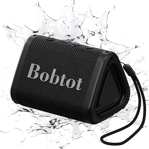 Bobtot Portable Bluetooth Speaker Wireless 10W Peak, IPX7 Waterproof Mini Speaker, 15H Playing Time, Loud and Stereo Sound with Bass, TWS Pairing, Outdoor Small Speaker for Party, Camping, Travel