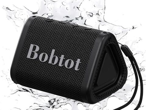 Bobtot Portable Bluetooth Speaker Wireless 10W Peak, IPX7 Waterproof Mini Speaker, 15H Playing Time, Loud and Stereo Sound with Bass, TWS Pairing, Outdoor Small Speaker for Party, Camping, Travel