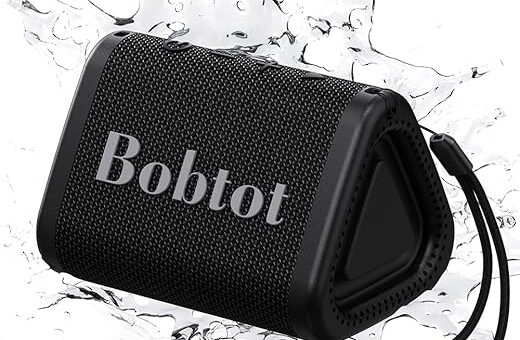 Bobtot Portable Bluetooth Speaker Wireless 10W Peak, IPX7 Waterproof Mini Speaker, 15H Playing Time, Loud and Stereo Sound with Bass, TWS Pairing, Outdoor Small Speaker for Party, Camping, Travel