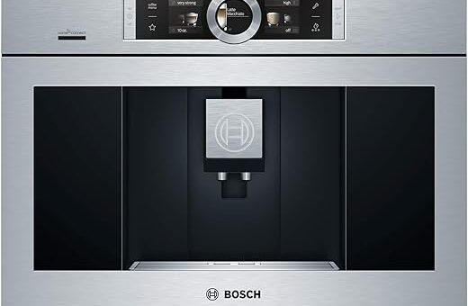 Bosch BCM8450UC 24 Inch Wide Built-In Automatic Coffee Machine with Home Connect, Stainless Steel