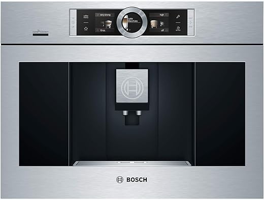 Bosch BCM8450UC 24 Inch Wide Built-In Automatic Coffee Machine with Home Connect, Stainless Steel