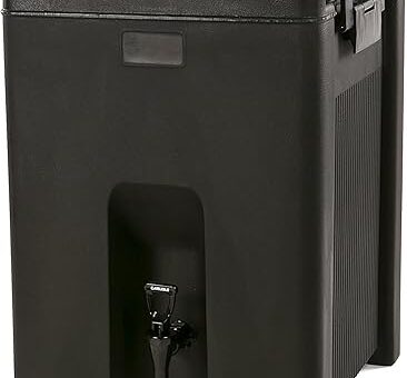 Carlisle FoodService Products Cateraide Insulated Beverage Dispenser with Handles for Catering, Kitchen, and Restaurants, Plastic, 10 Gallons, Black