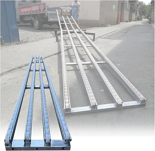 Collocatable Conveyor Roller for Werehouse Unload, Foldable Unpowered Gravit-y Conveyor Belt Table, 15”Wx78”L Portable Stainless Steel Rail Ramp with ABS Plastic Roller Unloading Pulley Factory