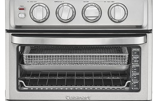 Cuisinart Air Fryer + Convection Toaster Oven, 8-1 Oven with Bake, Grill, Broil & Warm Options, Stainless Steel, TOA-70