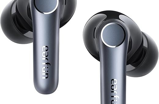 EarFun Air Pro 4 Adaptive Hybrid Noise Canceling Wireless Earbuds, Qualcomm Snapdragon Sound, aptX™ Lossless, 6 Mics AI CVC 8.0 Call, LDAC Hi-Res Audio, 52H Playtime, Bluetooth 5.4, in-Ear Detection