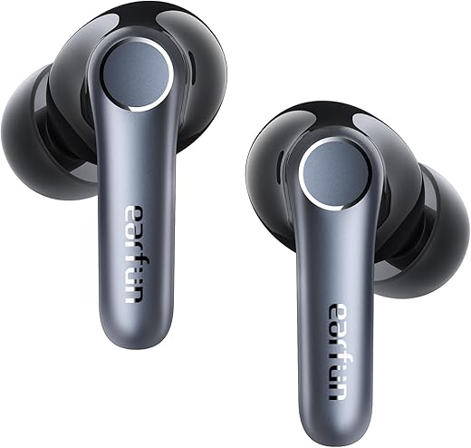 EarFun Air Pro 4 Adaptive Hybrid Noise Canceling Wireless Earbuds, Qualcomm Snapdragon Sound, aptX™ Lossless, 6 Mics AI CVC 8.0 Call, LDAC Hi-Res Audio, 52H Playtime, Bluetooth 5.4, in-Ear Detection