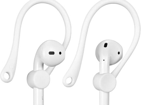 Ear Hooks Compatible with Apple AirPods Pro 2, Pro, 3, 2 and 1, ICARERSPACE AirPods Ear Hooks for Running, Jogging, Cycling, Gym - White