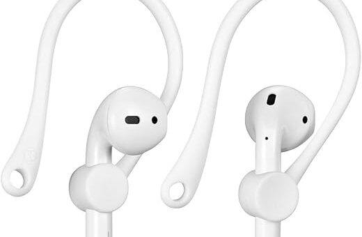 Ear Hooks Compatible with Apple AirPods Pro 2, Pro, 3, 2 and 1, ICARERSPACE AirPods Ear Hooks for Running, Jogging, Cycling, Gym - White