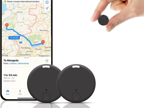 EasyFind Mini GPS Tracker for Vehicles, Mini Worldwide GPS Tracker, Car Locator Tracker, Car Vehicle Tracking Anti-Lost Locator for Tracking System (Black 2pcs)