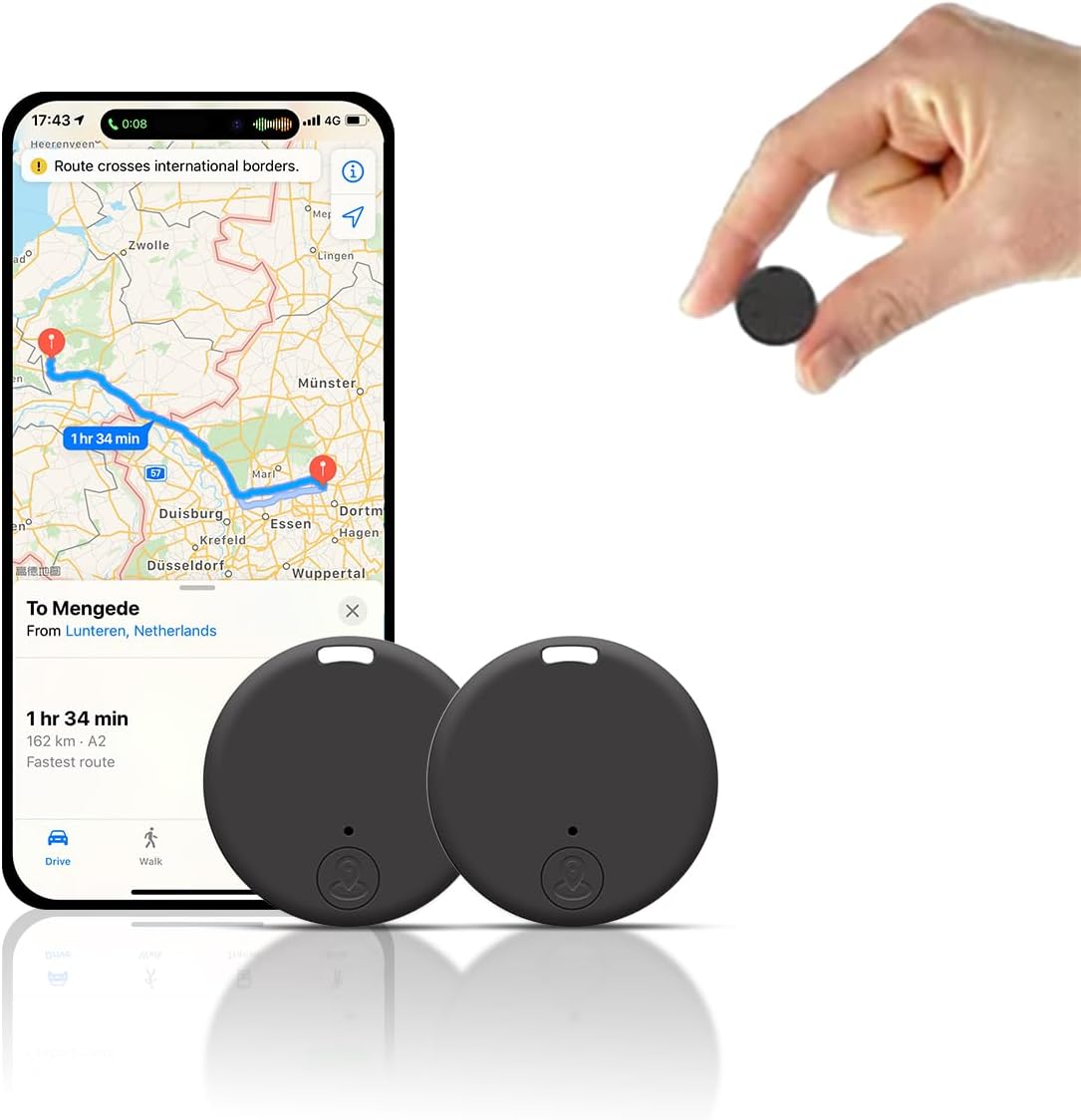 EasyFind Mini GPS Tracker for Vehicles, Mini Worldwide GPS Tracker, Car Locator Tracker, Car Vehicle Tracking Anti-Lost Locator for Tracking System (Black 2pcs)