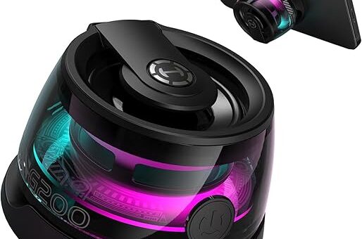 Edifier G200 Magnetic Bluetooth Speaker - Gifts Ideas - Phone Stand Bluetooth Speaker Magnet to iPhone, Android, Golf Cart & Anything Metal - Small Portable Speaker with RGB for Camping, Party, Desk