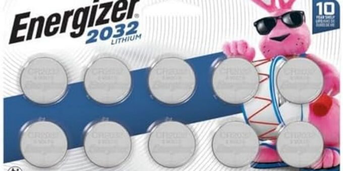 Energizer 2032 Batteries, 3V Lithium Coin Batteries [Compatible with Apple AirTag, Key Fobs, and All CR2032 Compatible Devices] (Pack of 1, 10 Count Total)