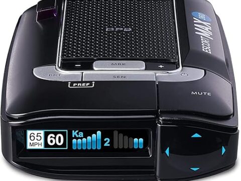 Escort MAX 360 Laser Radar Detector - GPS, Directional Alerts, Dual Antenna Front and Rear, Bluetooth Connectivity, Voice Alerts, OLED Display, Apple CarPlay and Android Auto Compatible