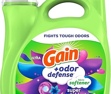 Gain + Odor Defense Liquid Fabric Softener, Super Fresh Blast Scent, 140 oz 190 Loads, HE Compatible