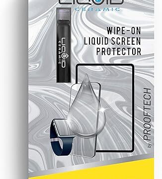 Glass Screen Protector Scratch and Shatter Resistant Wipe On Nano Protection for All Phones Tablets Smart Watches for Up To 4 Devices - Bottle