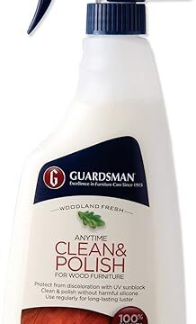 Guardsman Anytime Clean & Polish Wood Cleaner & Furniture Polish for Cabinets, Tables, and Other Wood Surfaces, Spray Bottle, Woodland Fresh, 16 Fluid Ounces