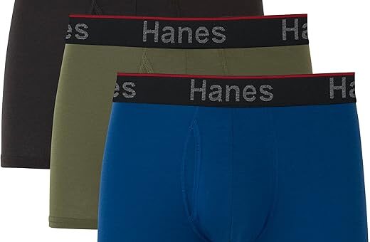 Hanes Total Support Pouch Men's Boxer Brief Underwear, Anti-Chafing, Moisture-Wicking Odor Control, 3-Pack (Reg or Long Leg)