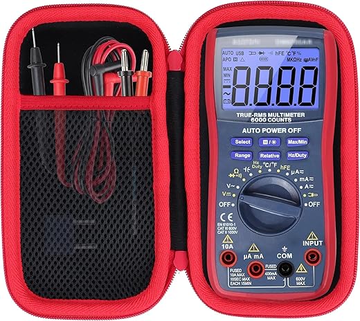 Hard Case Compatible with AstroAI Digital Multimeter Analyzer TRMS 6000 Counts Volt Meter Ohmmeter Auto-Ranging Tester