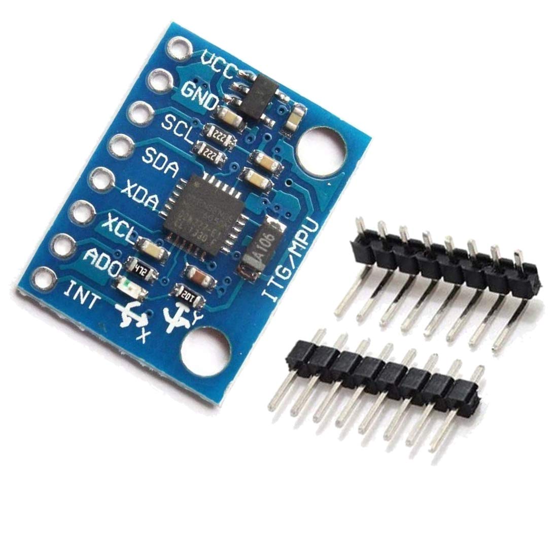 HiLetgo GY-521 MPU-6050 MPU6050 3 Axis Accelerometer Gyroscope Module 6 DOF 6-axis Accelerometer Gyroscope Sensor Module 16 Bit AD Converter Data Output IIC I2C for Arduino