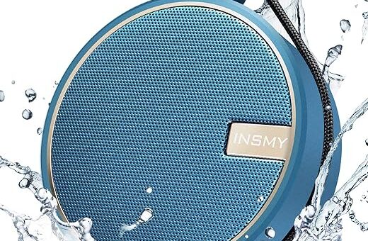 INSMY C12 IPX7 Waterproof Shower Bluetooth Speaker, Portable Small Speaker, Speakers Bluetooth Wireless Loud Clear Sound Support TF CSuard ction Cup for Outdoor Kayak Canoe Beach Gift (Navy)