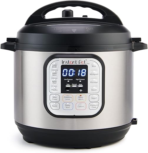 Instant Pot Duo 7-in-1 Mini Electric Pressure Cooker, Slow Rice Cooker, Steamer, Sauté, Yogurt Maker, Warmer & Sterilizer, Includes Free App with over 1900 Recipes, Stainless Steel, 3 Quart