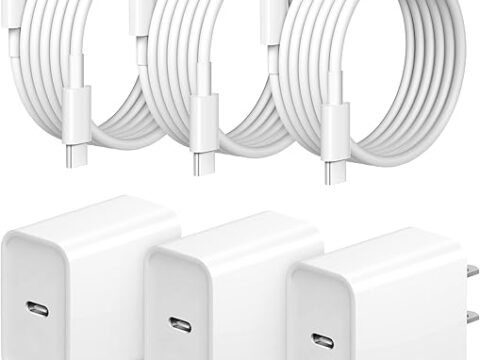 iPhone Fast Charger 3+3Pack 20W USB C Wall Charger with 6FT Fast Charging Cable Compatible with iPhone 14/13/12/11/Pro/Pro Max