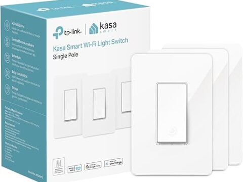 Kasa Smart Light Switch HS200P3, Single Pole, Needs Neutral Wire, 2.4GHz Wi-Fi Light Switch Works with Alexa and Google Home, UL Certified, No Hub Required, 3 Count -Pack of 1 , White