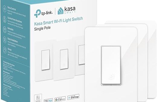 Kasa Smart Light Switch HS200P3, Single Pole, Needs Neutral Wire, 2.4GHz Wi-Fi Light Switch Works with Alexa and Google Home, UL Certified, No Hub Required, 3 Count -Pack of 1 , White