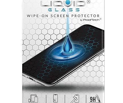 LIQUID GLASS Screen Protector Wipe On Scratch and Shatter Resistant Nano Protection for All Phones Tablets Smart Watches - Universal (New and Advanced)