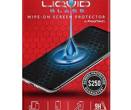 LIQUID GLASS Screen Protector With $250 Protection Coverage | Wipe On Scratch and Shatter Resistant Nano Technology for All Phones Tablets and Smart Watches - Universal Fit (New and Advanced)