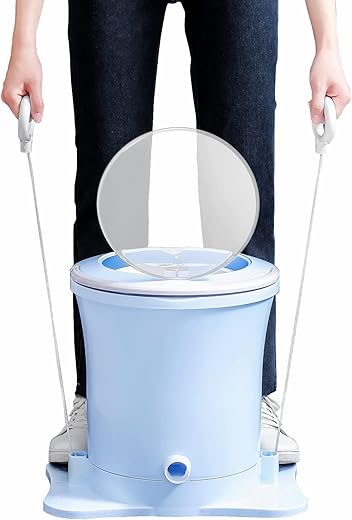 Manual Clothes Dryer Portable Mini Dryer Compact Spin Dryer Non electric Laundry Dryer for RV, Camping, School, Apartment, Dorm (Green)