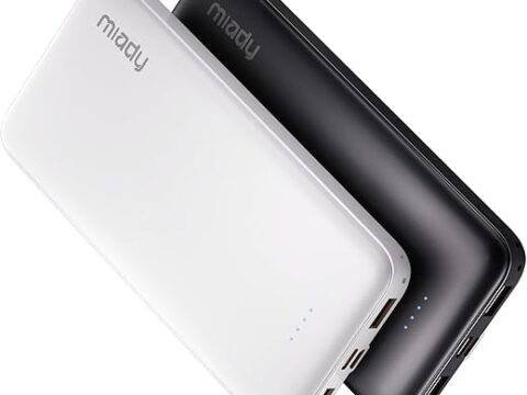 Miady 2-Pack 10000mAh Dual USB Portable Charger, USB-C Fast Charging Power Bank, Backup Charger for iPhone 15/14/13, Galaxy S23/22, Pixel and etc