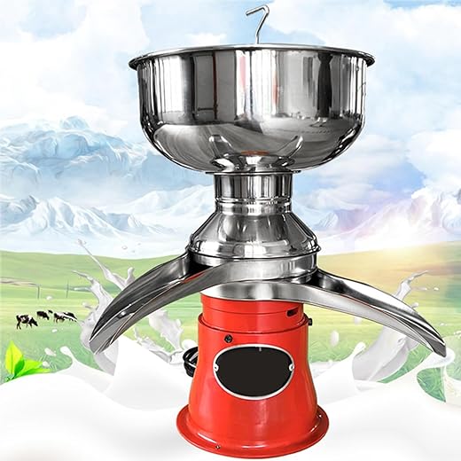 Milk Electric Cream Centrifugal Separator, Electric Milk Skimmer 13.2 Gal/H Stainless Steel Milkshake Butter Separator for Sheep Goat Cow Milk